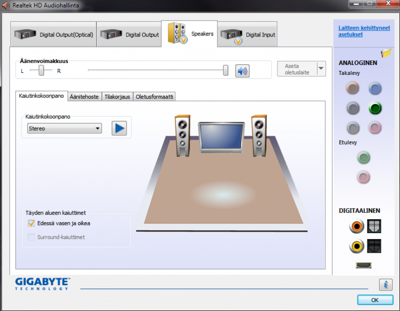 Realtek audio output